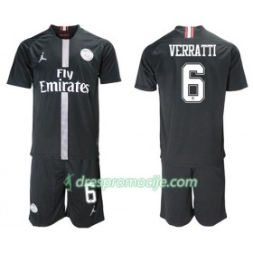 Paris Saint Germain Dres Verratti 6 Jodan Crna Dječji Treći 2018/19 Kratkih Rukava